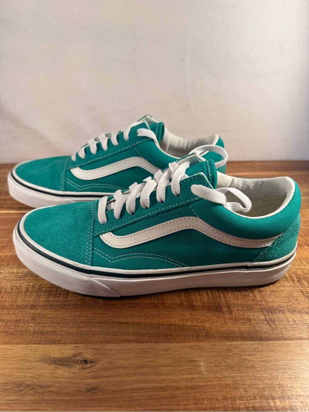 Vans Off The Wall Old Skool Pepper Green Low Top Sneakers Size 7.5 - Picture 3 of 8